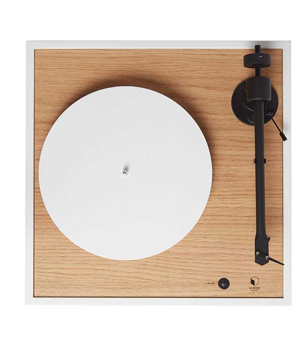 Platine Vinyle Minimale et Haute-fidélité SQUARE Chêne La Boite Concept