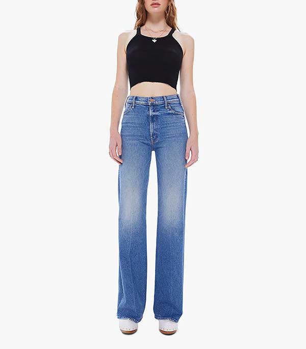 Jean droit The Hustler Roller Heel Tropic Mother