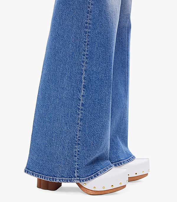 Jean droit The Hustler Roller Heel Tropic Mother