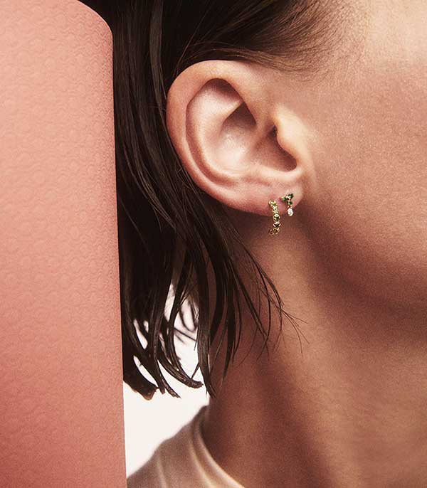 Boucle d'oreille Ava Emeraude Pascale Monvoisin