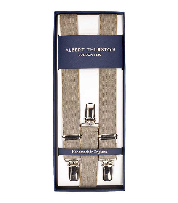 Bretelles Elastic Clip Beige Albert Thurston