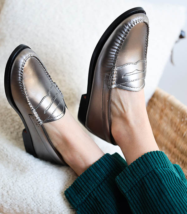 Mocassins Weejun Penny Loafer Argent G.H. Bass & Co.