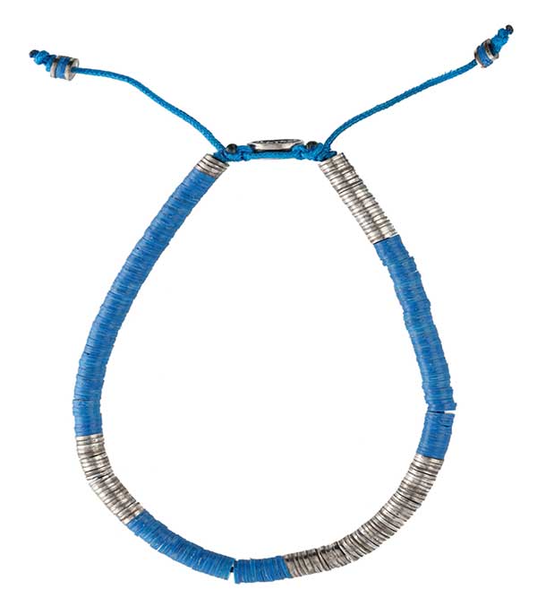 Bracelet Awaso en perles africaines et argent M.Cohen by Maor