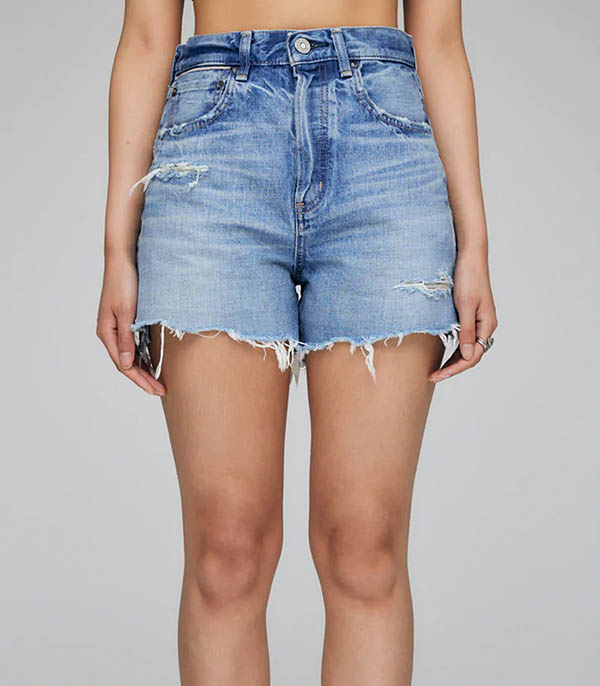 Short en denim Pelion à taille haute Moussy Vintage