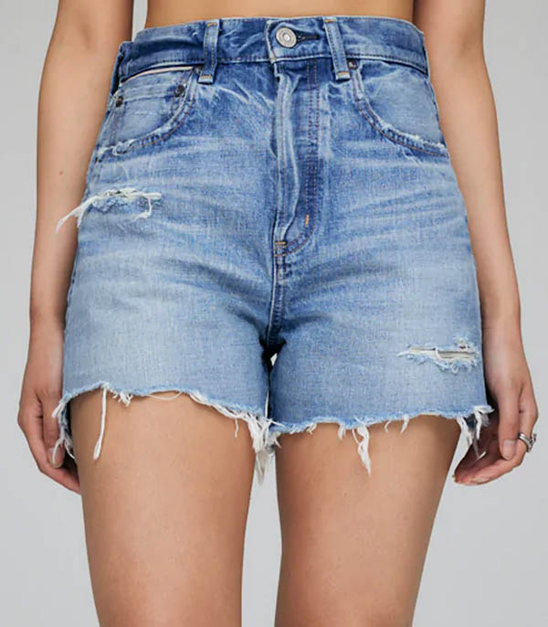 Short en denim Pelion à taille haute Moussy Vintage