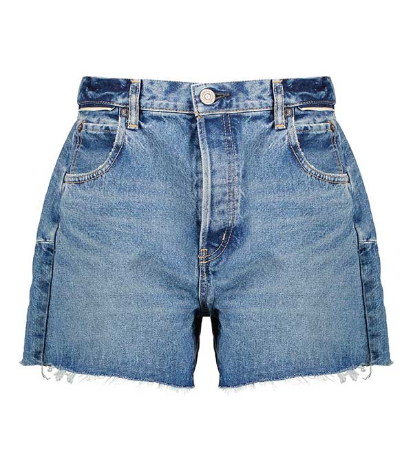 Short en denim Cary à taille haute Moussy Vintage