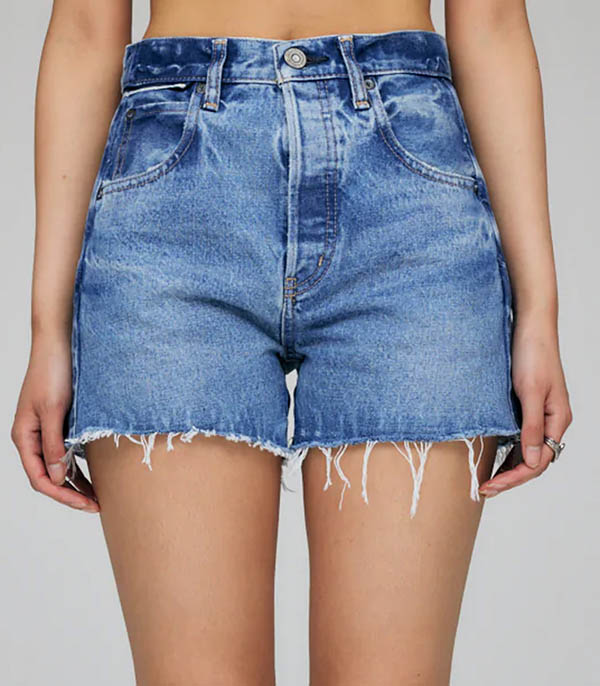 Short en denim Cary à taille haute Moussy Vintage