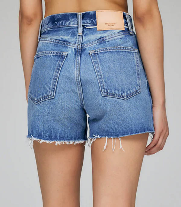 Short en denim Cary à taille haute Moussy Vintage