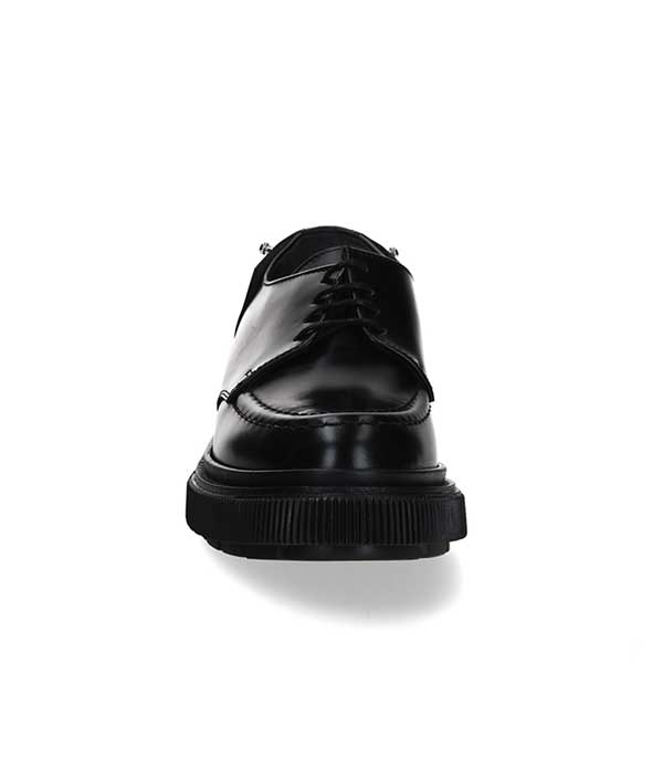 Derbies en cuir noir Type 134 ADIEU