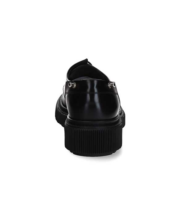 Derbies en cuir noir Type 134 ADIEU