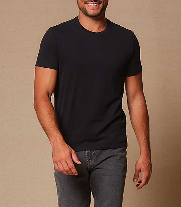 Tee-shirt homme Julien Noir Majestic Filatures