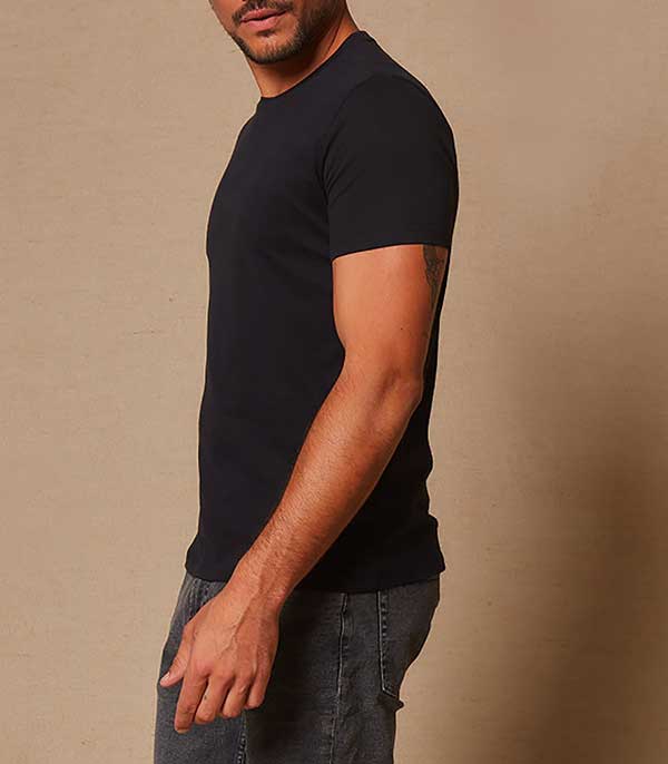 Tee-shirt homme Julien Noir Majestic Filatures