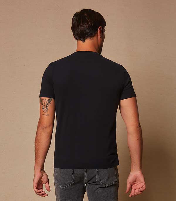 Tee-shirt homme Julien Noir Majestic Filatures