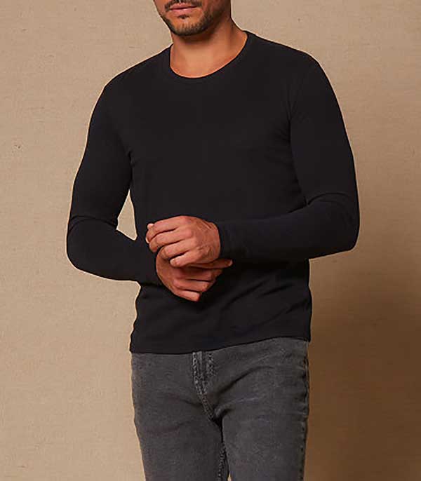 Tee-shirt homme James Noir  Majestic Filatures
