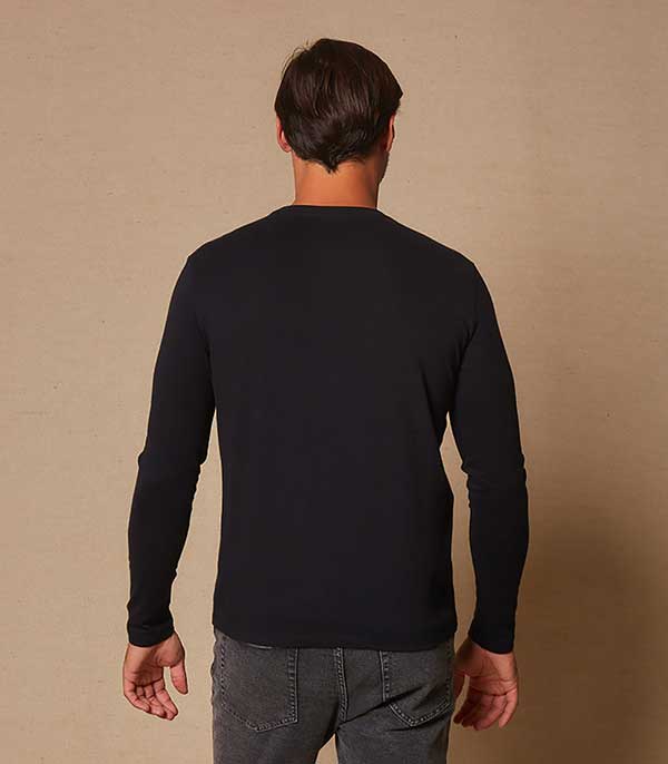 Tee-shirt homme James Noir  Majestic Filatures