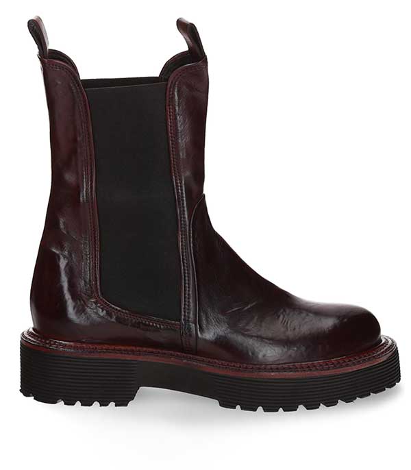 Boots chelsea Monastero en cuir Bordeaux King Tartufoli - Taille 35
