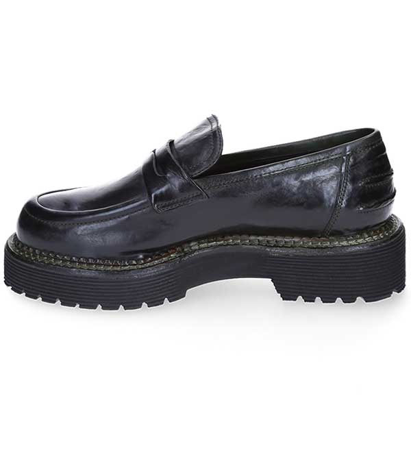 Mocassins en cuir Kaki King Tartufoli