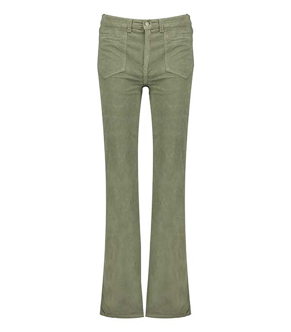 Pantalon en velours côtelé Dylan Green Smoke  Jane de Boy - Taille 30 à -60%