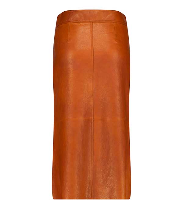 Jupe en cuir Abacate Cognac Isabel Marant