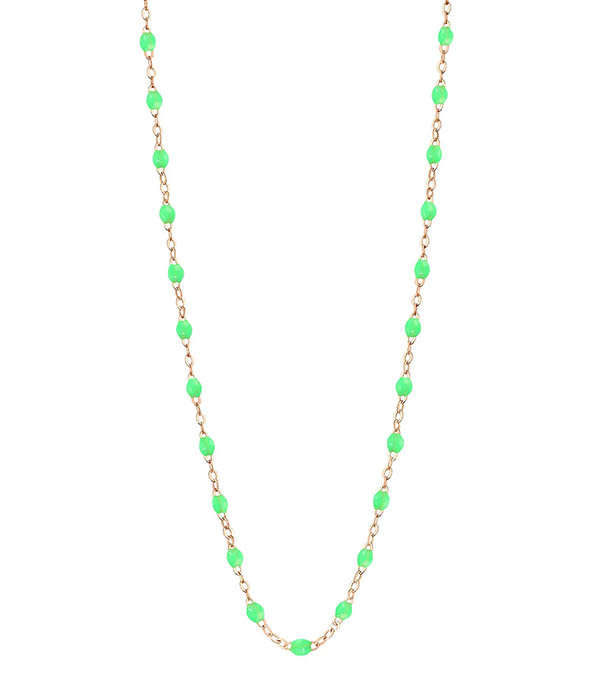 Collier Or rose et Perles de résine 42 cm Gigi Clozeau