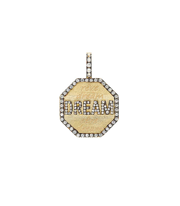 Pendentif Dream Or jaune Saphirs blancs Feidt Paris