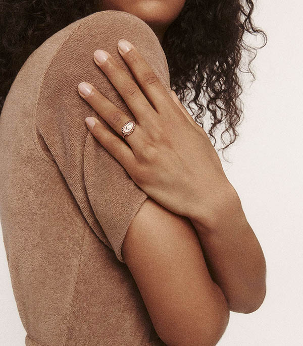 Bague Souad Quartz Rose Pascale Monvoisin