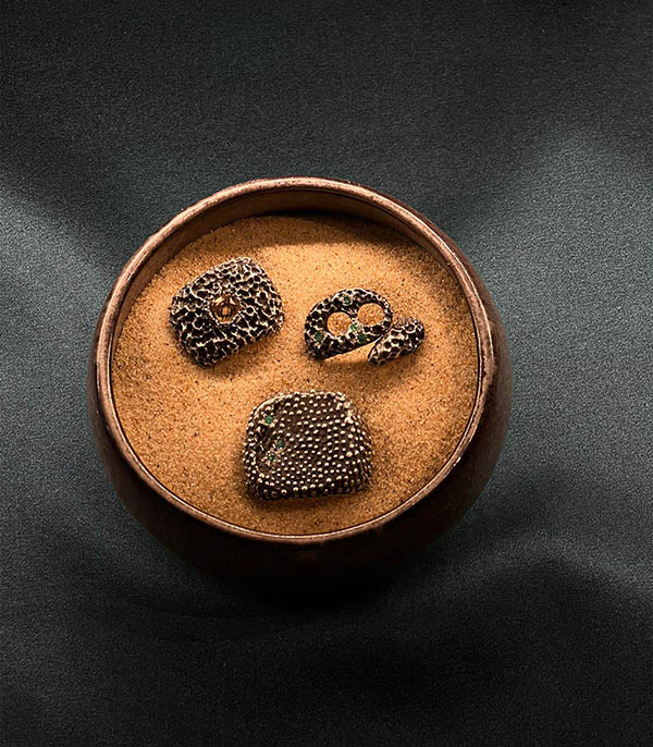 Bague Serpente a Sonagli Émeraude Argent Ylang Ravel