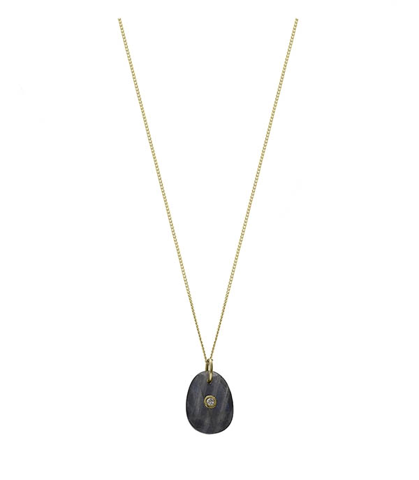 Collier Or Jaune Orso N°1 Labradorite Pascale Monvoisin