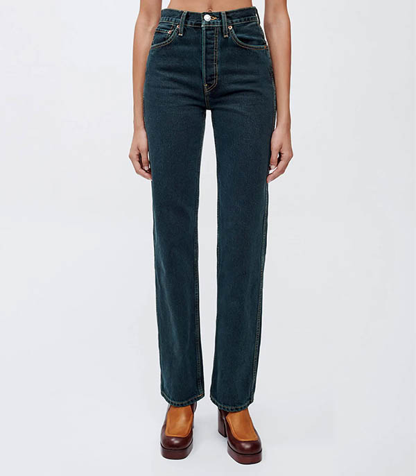 Jean 90s High Rise Loose Evergreen Dipped RE/DONE