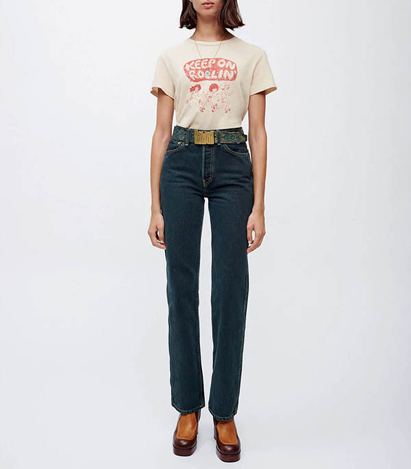 Jean 90s High Rise Loose Evergreen Dipped RE/DONE