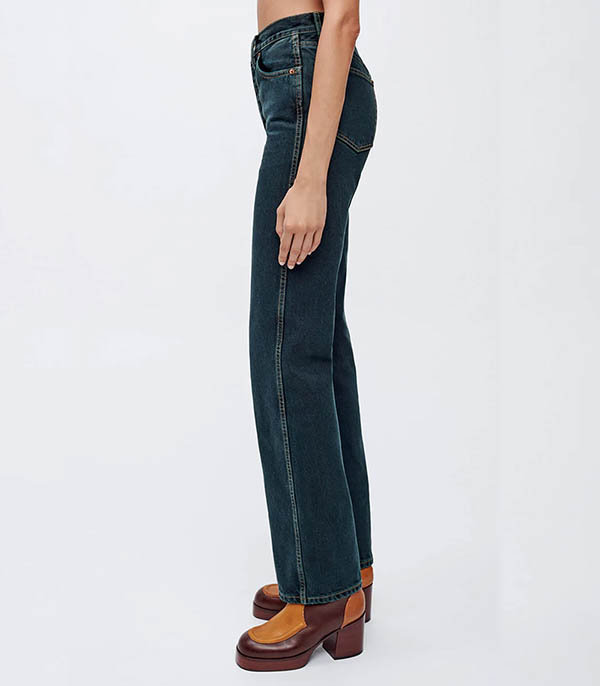 Jean 90s High Rise Loose Evergreen Dipped RE/DONE