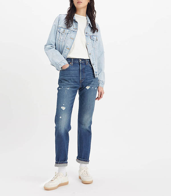 Jean 501® Original Destructed Dark Indigo Levi's