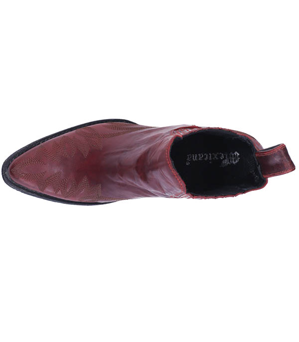 Boots Gaucho Long Stitch Cherry Red Mexicana