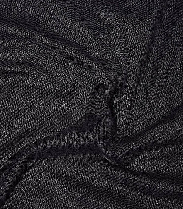 Tee-shirt Homme Col V Manches Courtes Lin Noir Majestic Filatures