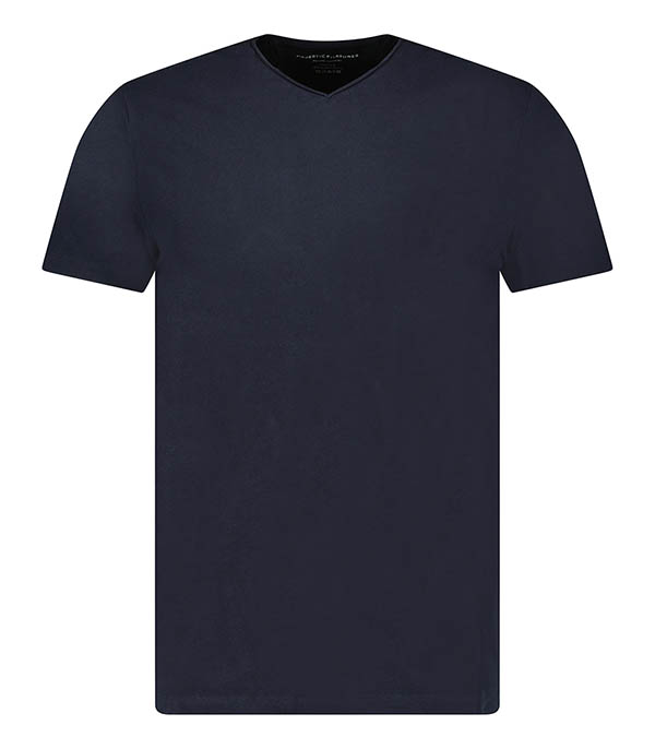 Tee-shirt Homme Col V Manches Courtes Marine Majestic Filatures - Taille S