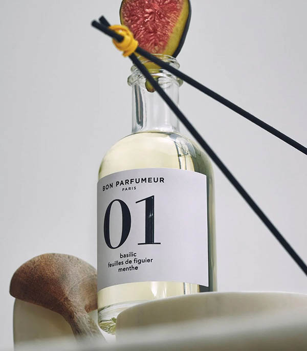Diffuseur de parfum d’intérieur 01 Basilic, Feuilles de Figuier et Menthe 200 ml Bon Parfumeur