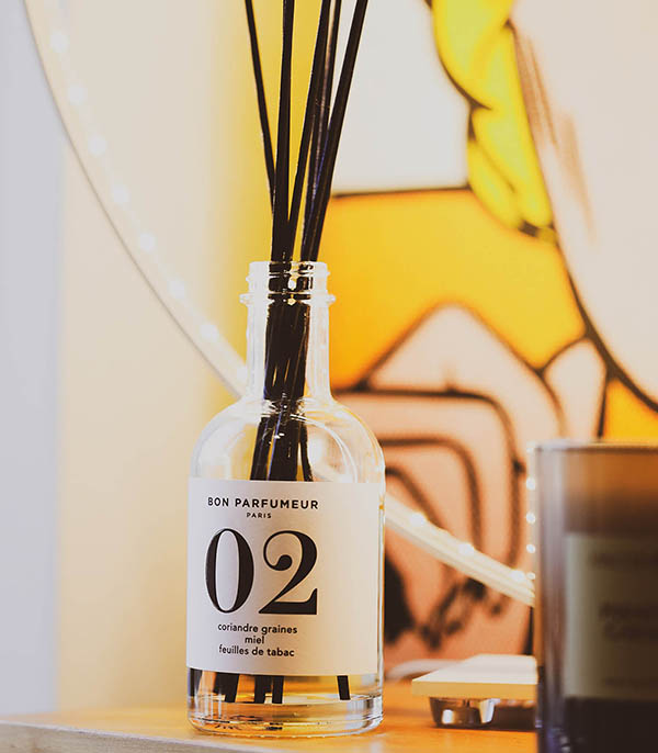 Diffuseur de parfum d’intérieur 02 Graines de coriandre, Miel et Feuilles de Tabac 200 ml Bon Parfumeur