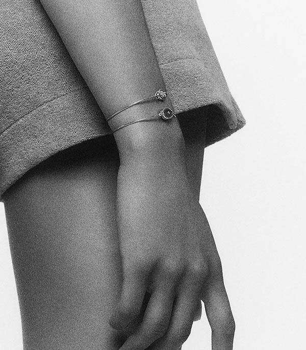 Bracelet Jonc Or Jaune Orso Green Onyx Pascale Monvoisin