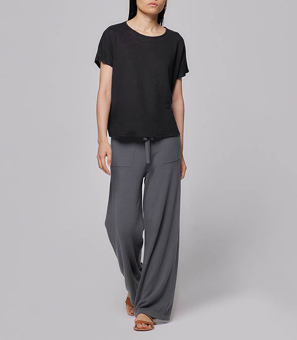 Tee-shirt à manches courtes Noir Majestic Filatures