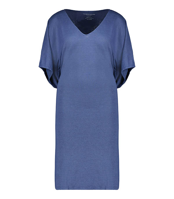 Tunique Col V Venice Blue Majestic Filatures - Taille 2 à -70%