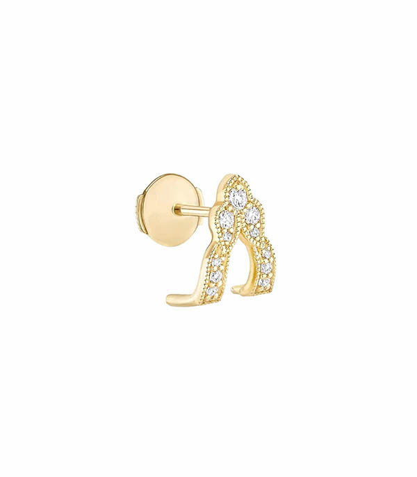 Boucle d'oreille Métropolis Or jaune et Diamants Stone Paris