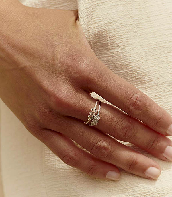 Bague Plein Soleil Petit modèle Or blanc et Diamants Stone Paris