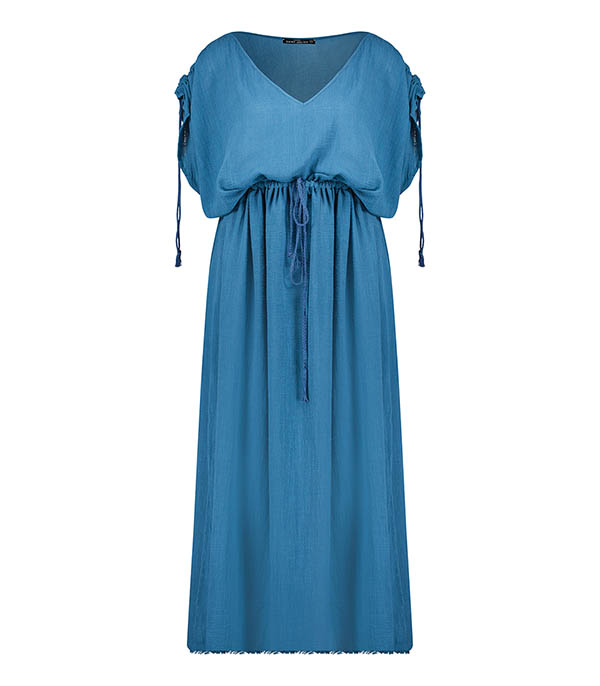 Robe longue Alexandrie Pétrole Maison Saint Julien - Taille XS/S