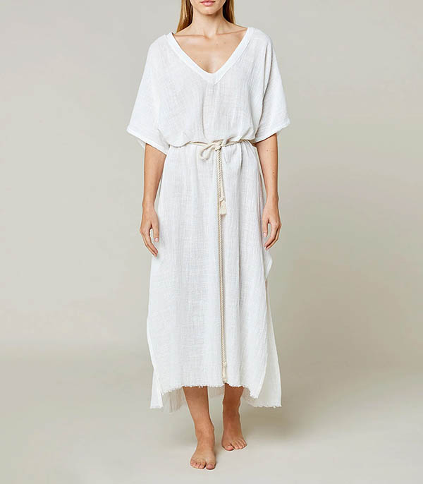 Robe kaftan Palma de Mallorca Off White Maison Saint Julien