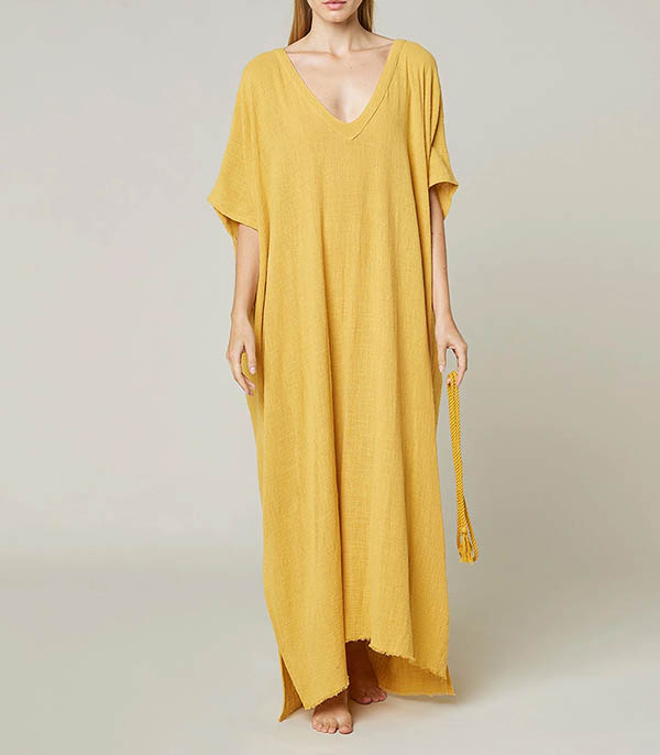Robe kaftan Palma de Mallorca Gold Maison Saint Julien