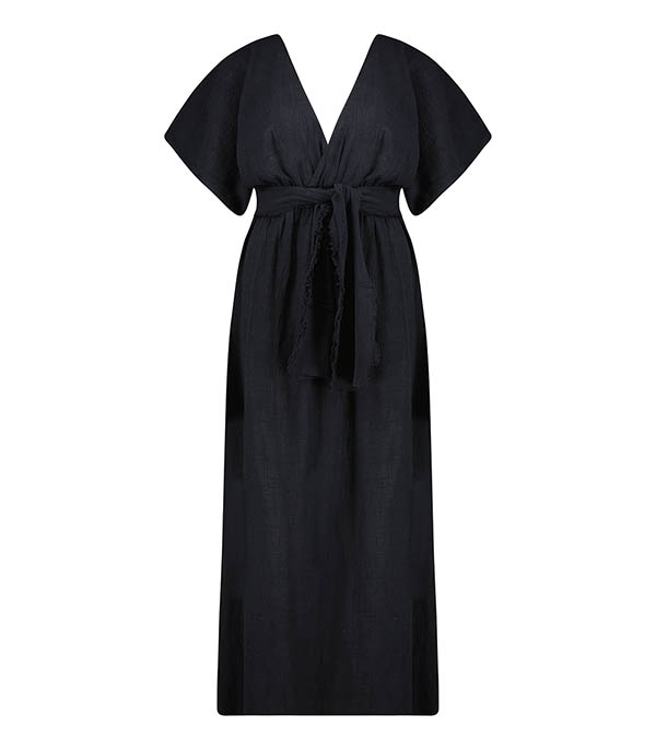 Robe longue Empire Black Maison Saint Julien