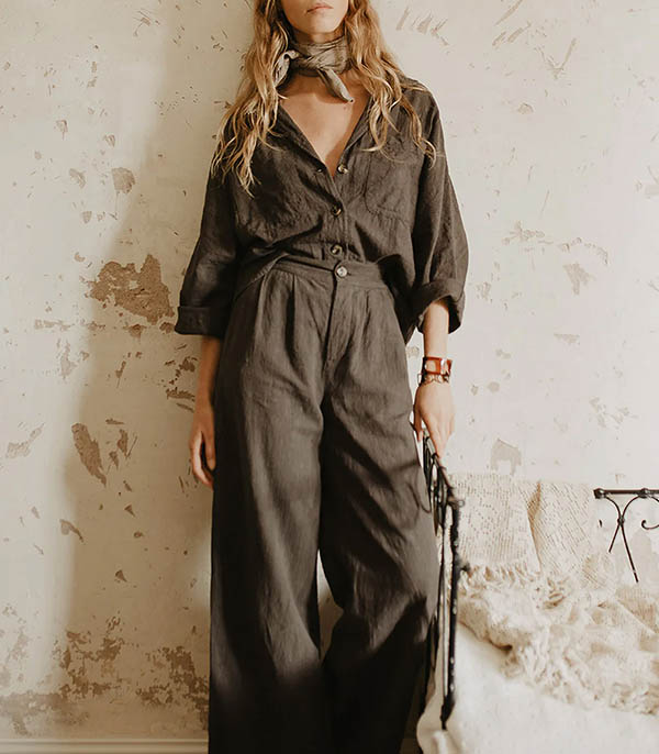 Pantalon Alba Chocolat La Treille Maison Ensoleillée