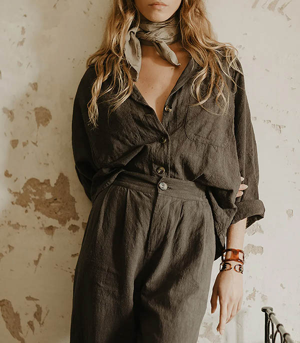 Pantalon Alba Chocolat La Treille Maison Ensoleillée