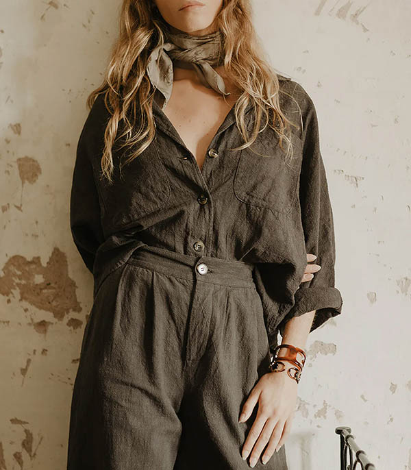 Pantalon Alba Chocolat La Treille Maison Ensoleillée