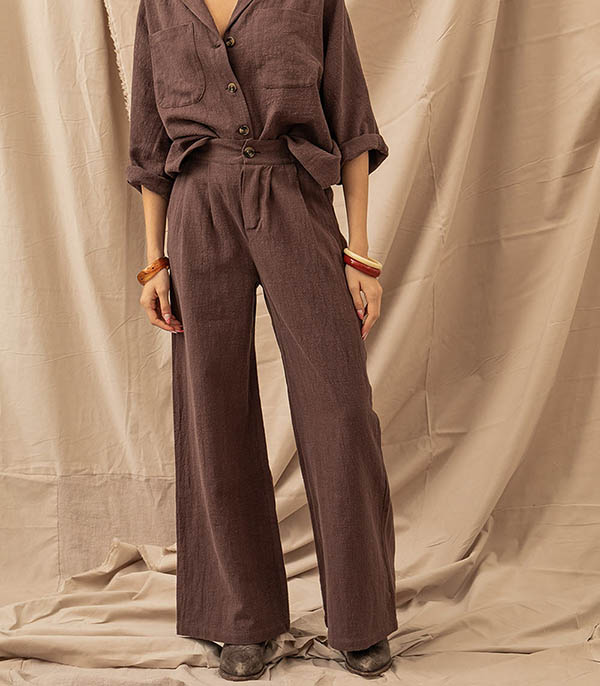 Pantalon Alba Chocolat La Treille Maison Ensoleillée
